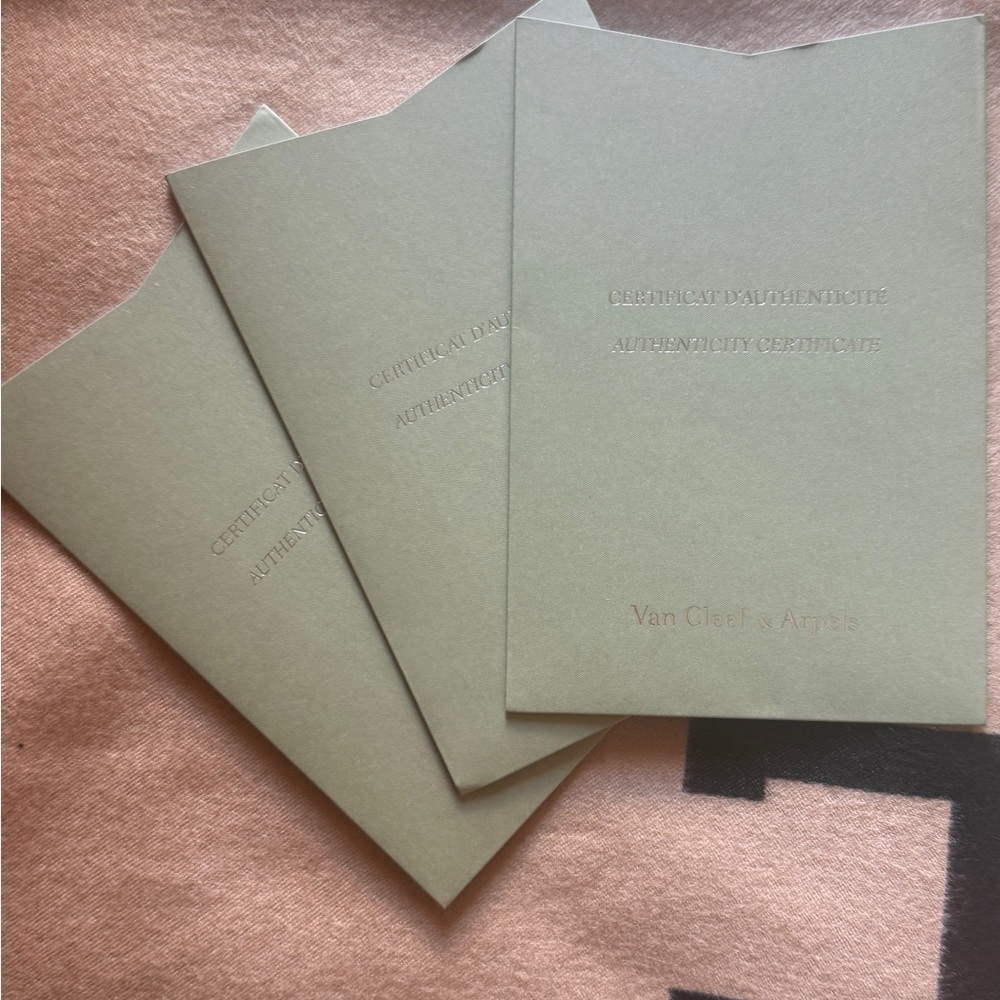Van Cleef & Arpels Light  Certificates holders (3 peaces)